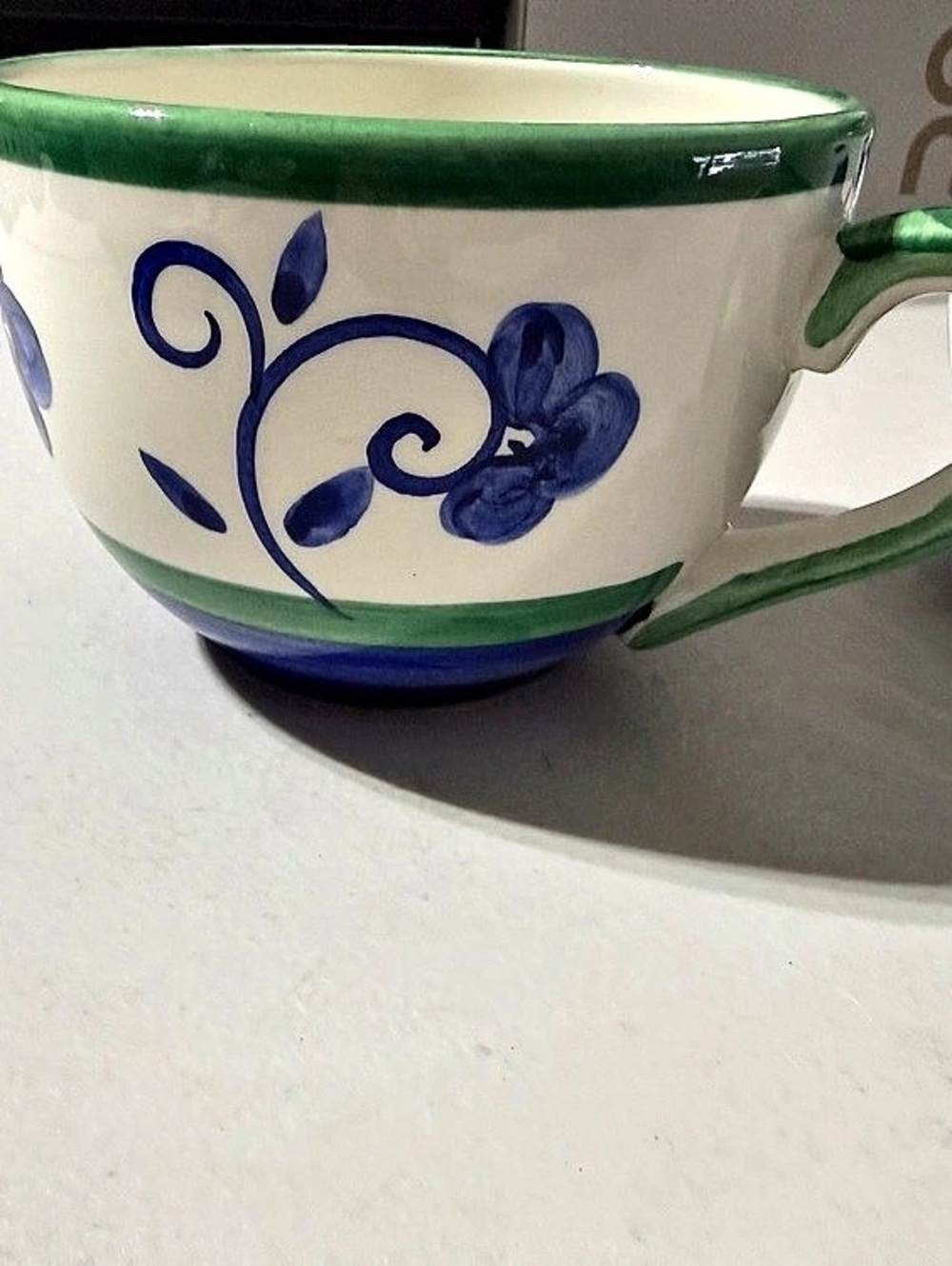 EUC set of 2 hand-painted Mikasa Firenze pattern cups crafted in Portugal